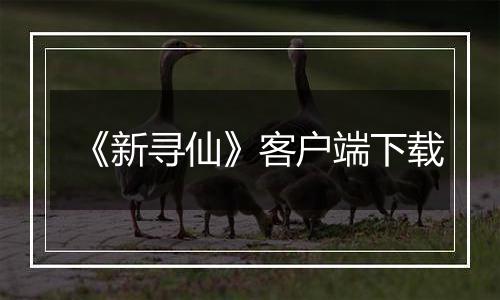 《新寻仙》客户端下载