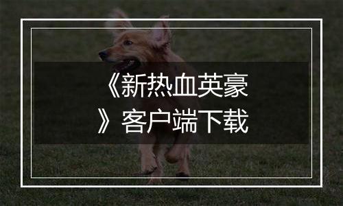 《新热血英豪》客户端下载