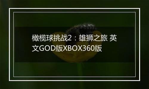 橄榄球挑战2：雄狮之旅 英文GOD版XBOX360版