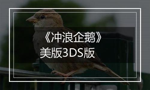 《冲浪企鹅》 美版3DS版
