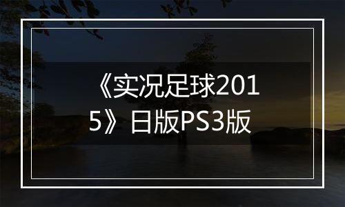 《实况足球2015》日版PS3版