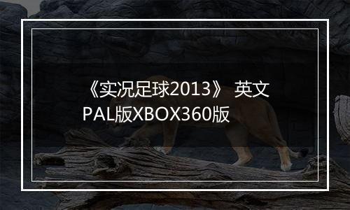 《实况足球2013》 英文PAL版XBOX360版