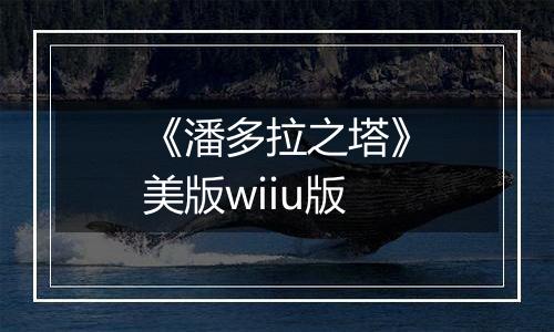 《潘多拉之塔》美版wiiu版