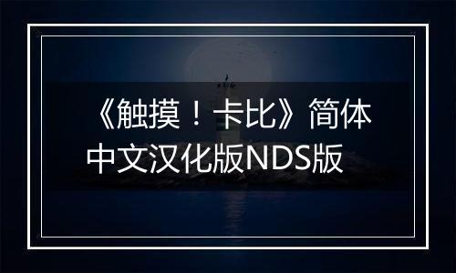 《触摸！卡比》简体中文汉化版NDS版