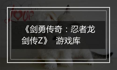 《剑勇传奇：忍者龙剑传Z》  游戏库
