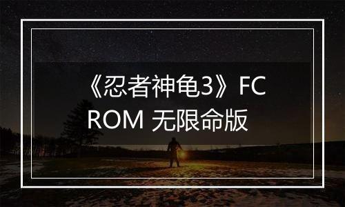 《忍者神龟3》FC ROM 无限命版