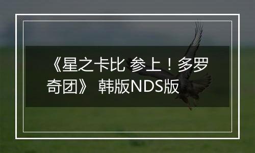 《星之卡比 参上！多罗奇团》 韩版NDS版