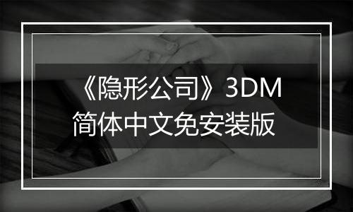 《隐形公司》3DM简体中文免安装版