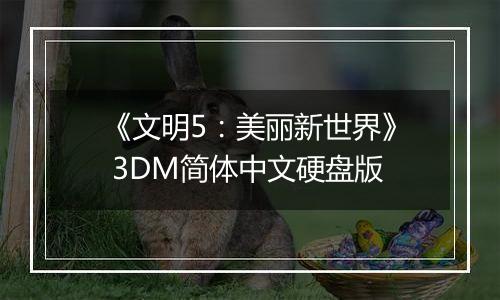 《文明5：美丽新世界》 3DM简体中文硬盘版
