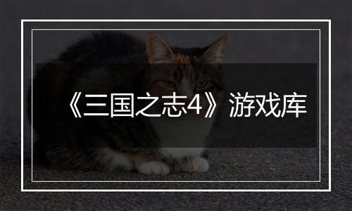 《三国之志4》游戏库