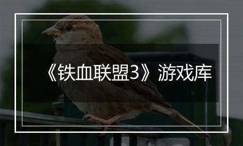 《铁血联盟3》游戏库
