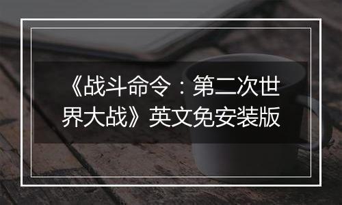 《战斗命令：第二次世界大战》英文免安装版