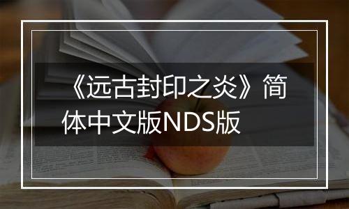 《远古封印之炎》简体中文版NDS版