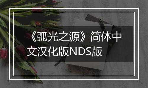 《弧光之源》简体中文汉化版NDS版
