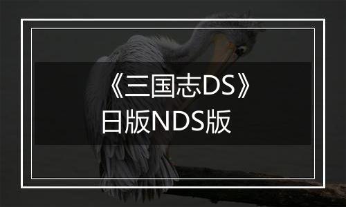 《三国志DS》日版NDS版
