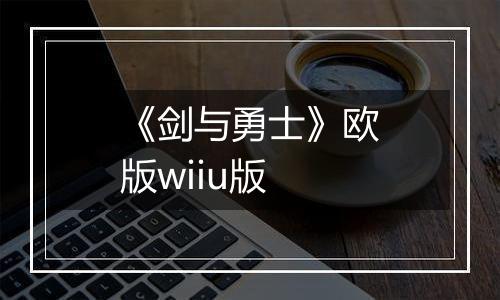 《剑与勇士》欧版wiiu版