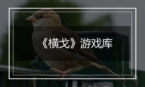 《横戈》游戏库