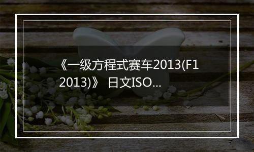 《一级方程式赛车2013(F1 2013)》 日文ISO日版XBOX360版