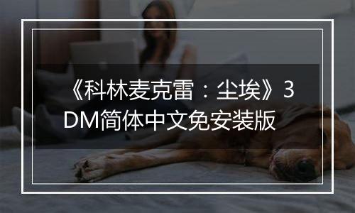 《科林麦克雷：尘埃》3DM简体中文免安装版