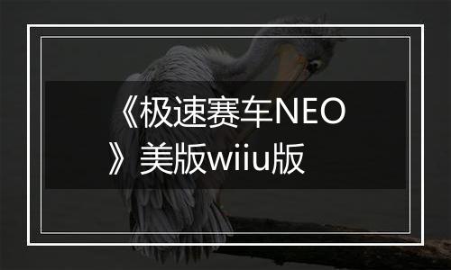 《极速赛车NEO》美版wiiu版