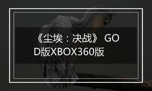 《尘埃：决战》 GOD版XBOX360版