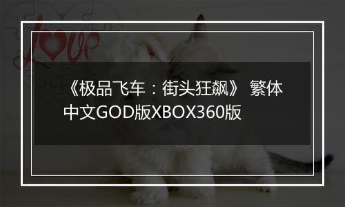 《极品飞车：街头狂飙》 繁体中文GOD版XBOX360版