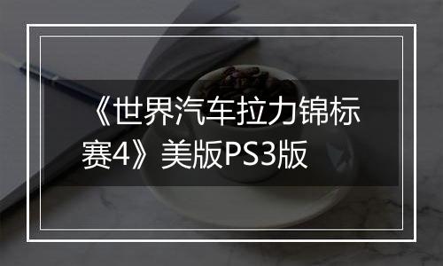 《世界汽车拉力锦标赛4》美版PS3版