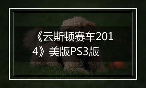 《云斯顿赛车2014》美版PS3版