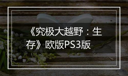 《究极大越野：生存》欧版PS3版
