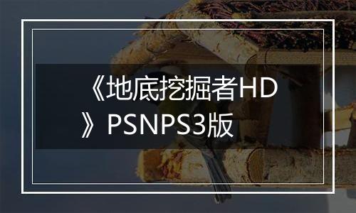 《地底挖掘者HD》PSNPS3版