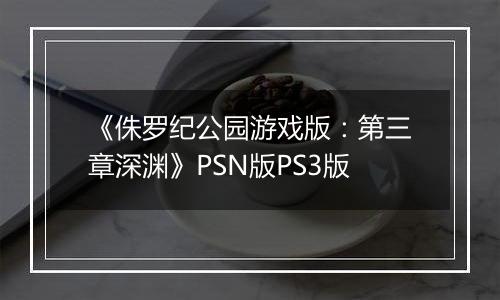 《侏罗纪公园游戏版：第三章深渊》PSN版PS3版
