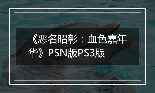 《恶名昭彰：血色嘉年华》PSN版PS3版