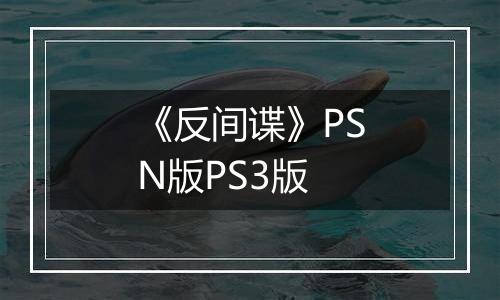 《反间谍》PSN版PS3版