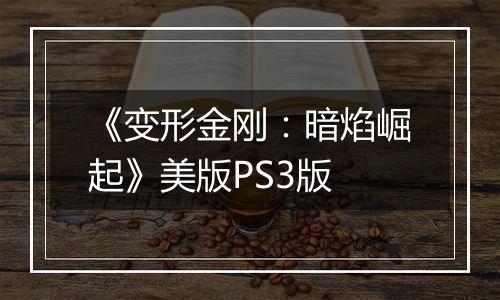 《变形金刚：暗焰崛起》美版PS3版