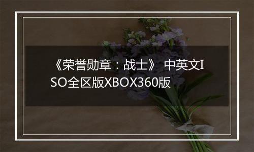 《荣誉勋章：战士》 中英文ISO全区版XBOX360版