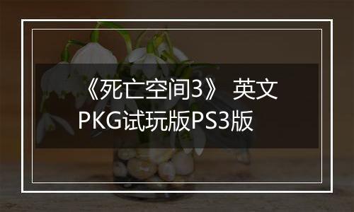 《死亡空间3》 英文PKG试玩版PS3版