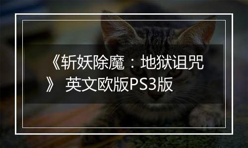 《斩妖除魔：地狱诅咒》 英文欧版PS3版