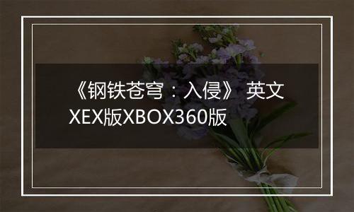 《钢铁苍穹：入侵》 英文XEX版XBOX360版