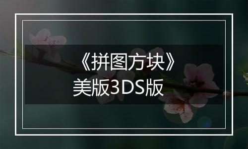 《拼图方块》美版3DS版
