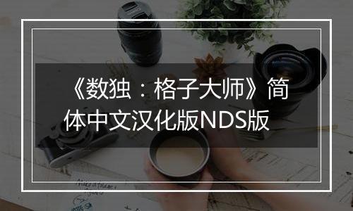 《数独：格子大师》简体中文汉化版NDS版