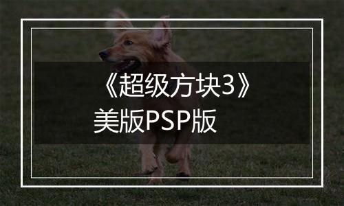 《超级方块3》美版PSP版