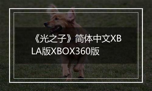 《光之子》简体中文XBLA版XBOX360版