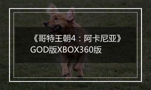 《哥特王朝4：阿卡尼亚》GOD版XBOX360版