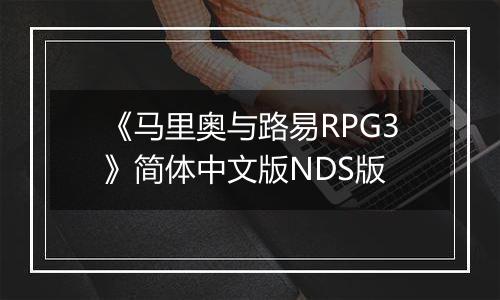 《马里奥与路易RPG3》简体中文版NDS版