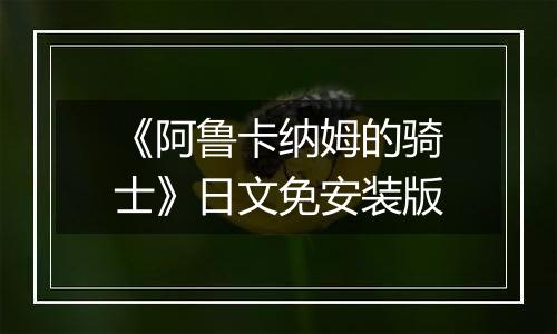 《阿鲁卡纳姆的骑士》日文免安装版