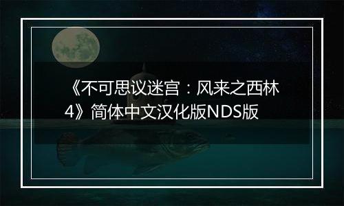 《不可思议迷宫：风来之西林4》简体中文汉化版NDS版