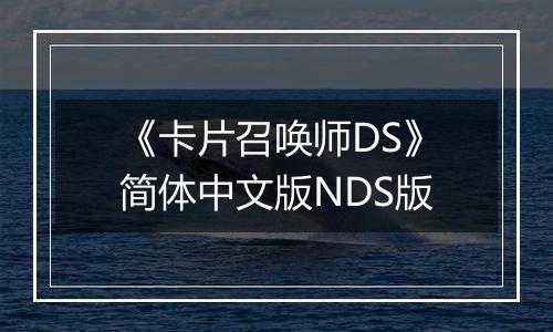 《卡片召唤师DS》简体中文版NDS版