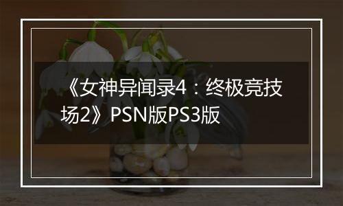 《女神异闻录4：终极竞技场2》PSN版PS3版