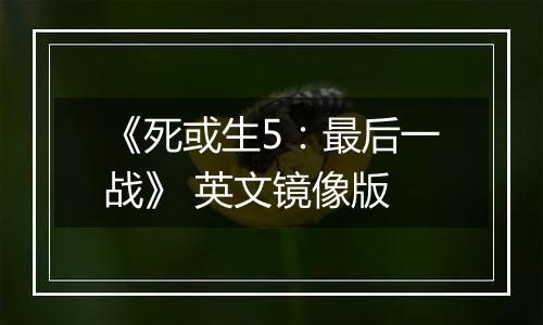 《死或生5：最后一战》 英文镜像版
