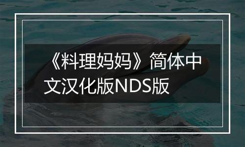 《料理妈妈》简体中文汉化版NDS版